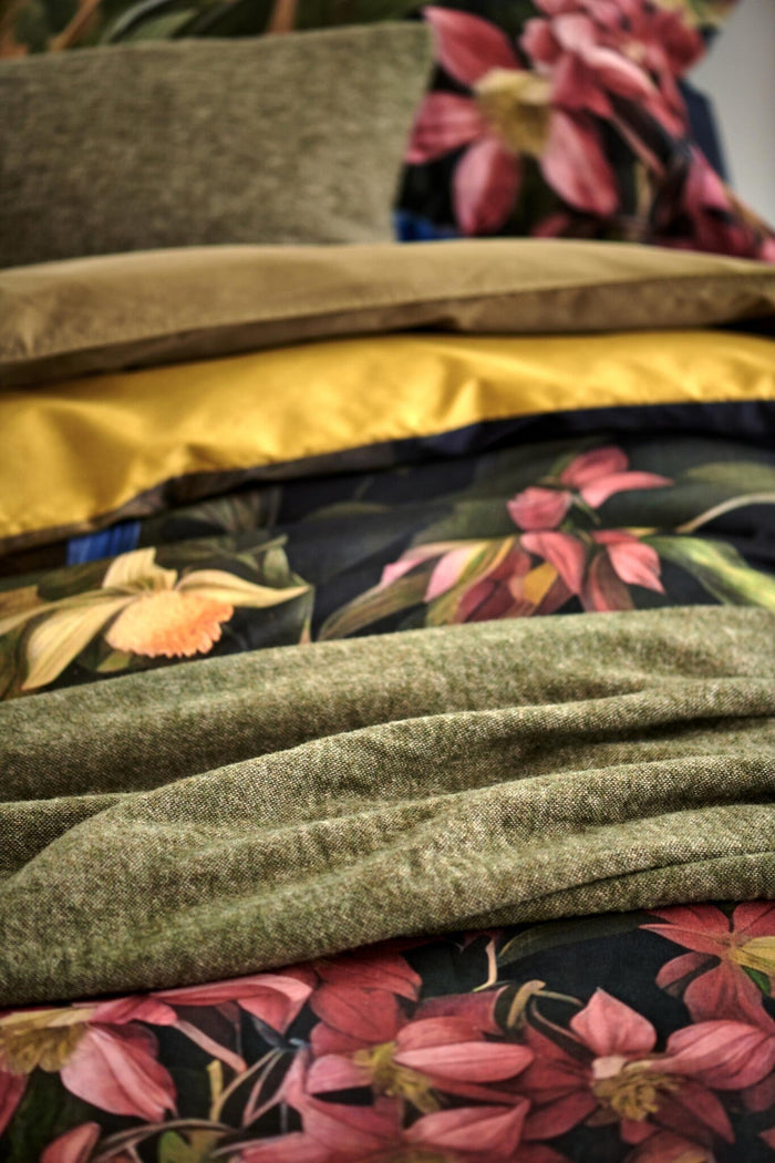 Mystic Garden Dekbedovertrek | 200 x 200|220 cm | Groen | Geel | Goud