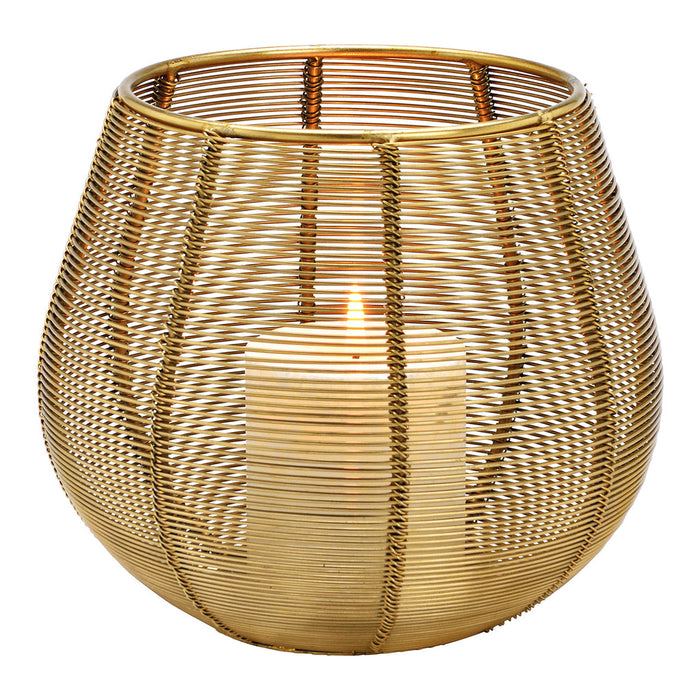 SVJ Kandelaar Lantaarn - 16x16x16 cm - Metaal - Goud