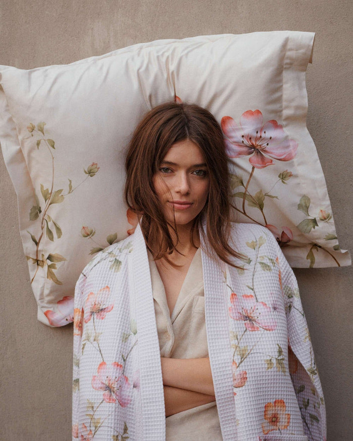 Blossom Breeze Dekbedovertrek Cream Tan | 240 x 200|220 cm | Beige