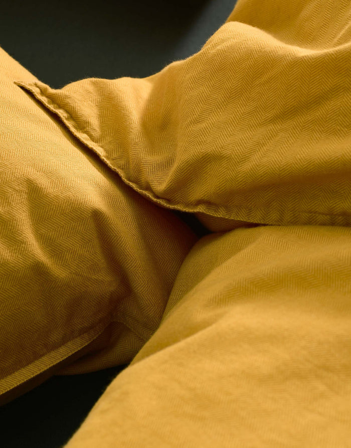 Marc O'Polo Dekbedovertrek Katoen Senja - golden yellow