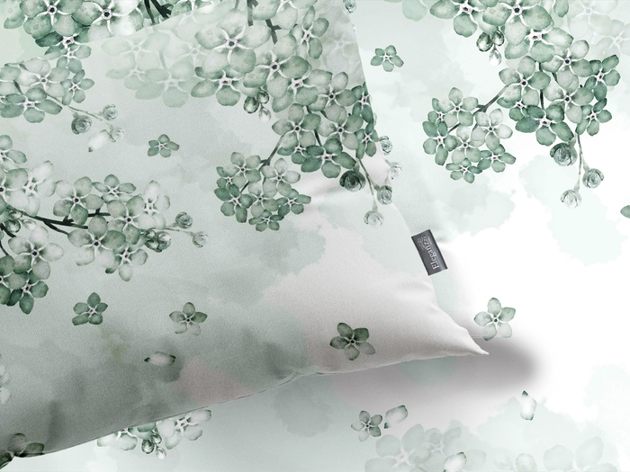 Eleganzzz Dekbedovertrek Micropercal Floral Whispers - green