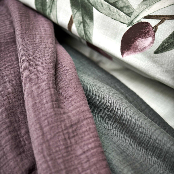 Olive Dekbedovertrek | 200 x 200|220 cm | Groen | Satijnkatoen