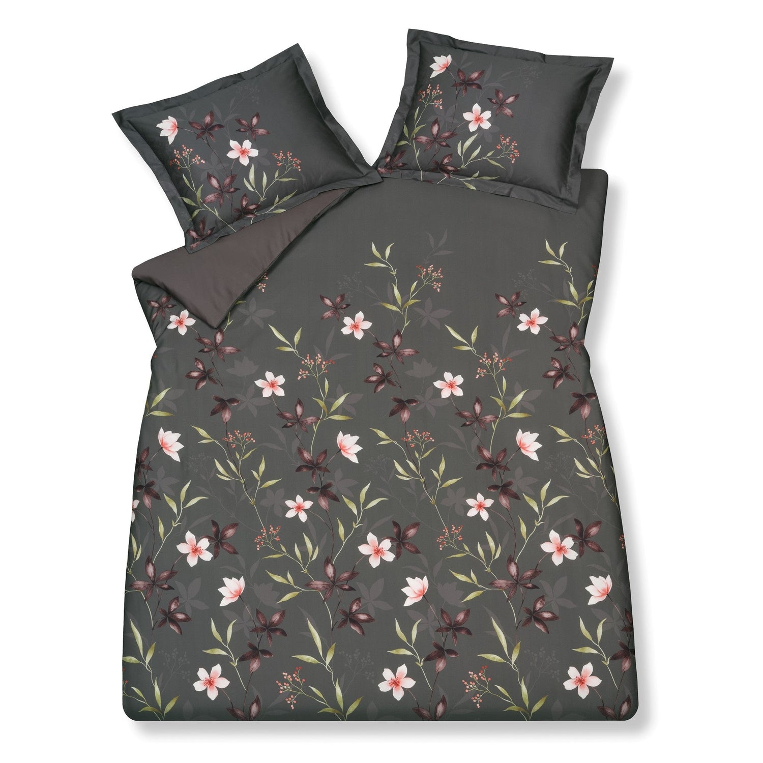 Mystery Dekbedovertrek | 140 x 200|220 cm | Zwart | Grijs