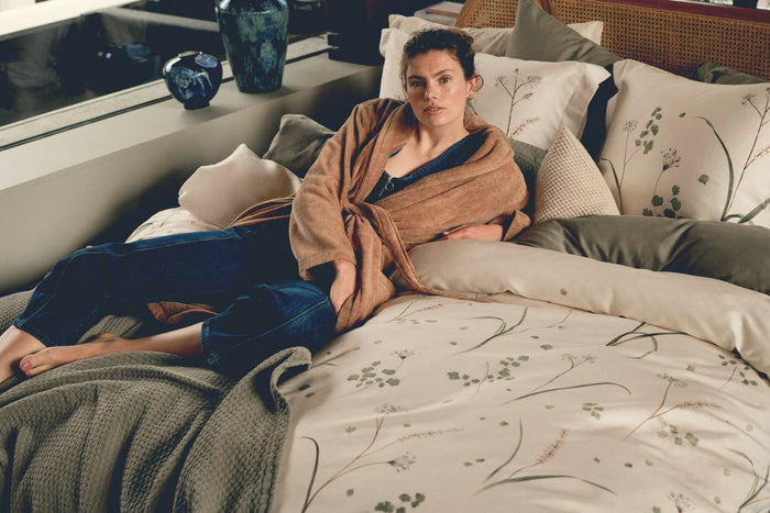 Pure 84 Dekbedovertrek Thyme | 200 x 200|220 cm | Groen | Satijnkatoen