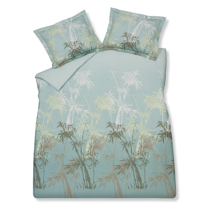 Palm Paradise Dekbedovertrek Thyme | 240 x 200|220 cm | Groen | Blauw