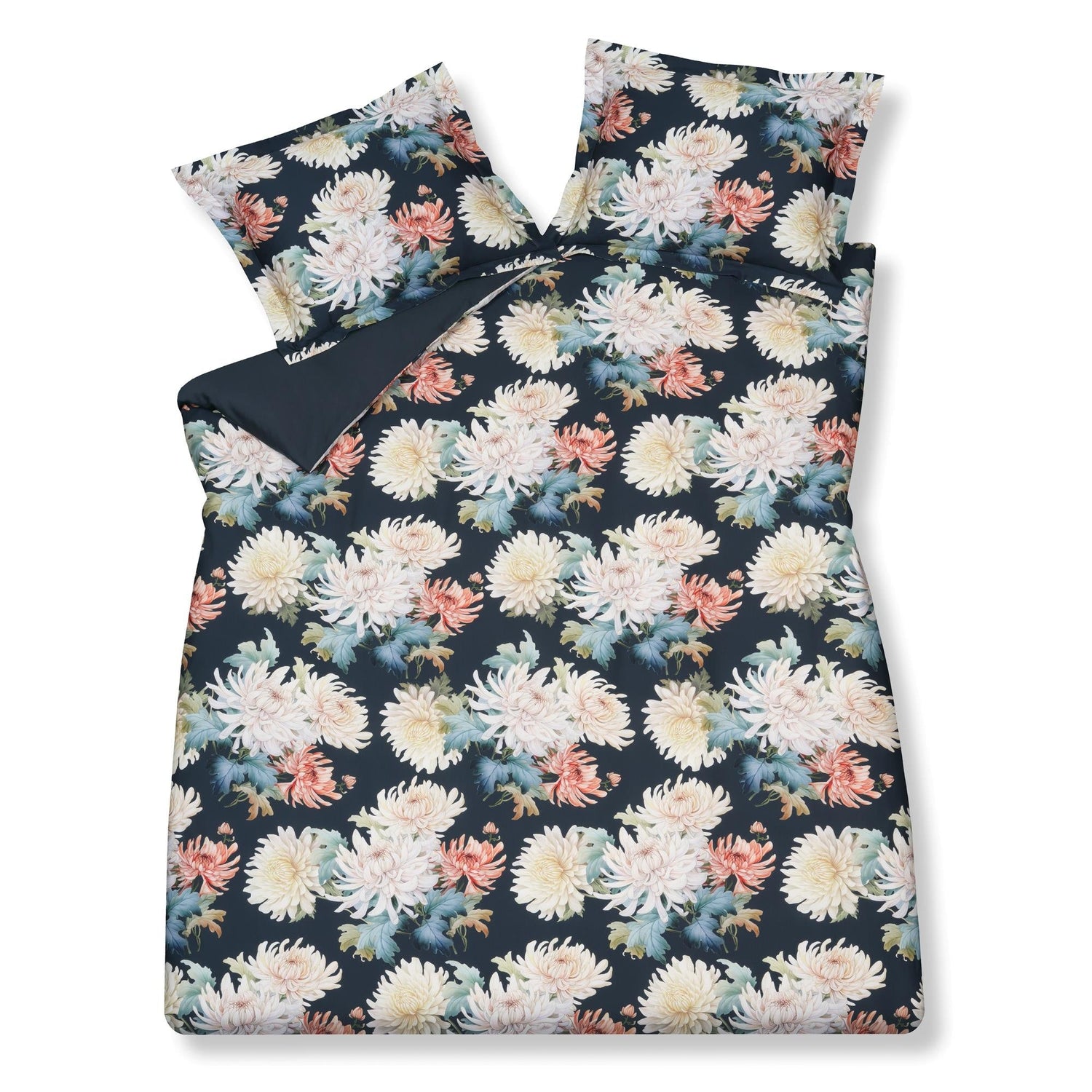 Floral Bliss Dekbedovertrek Blue Ink | 200 x 200|220 cm | Blauw