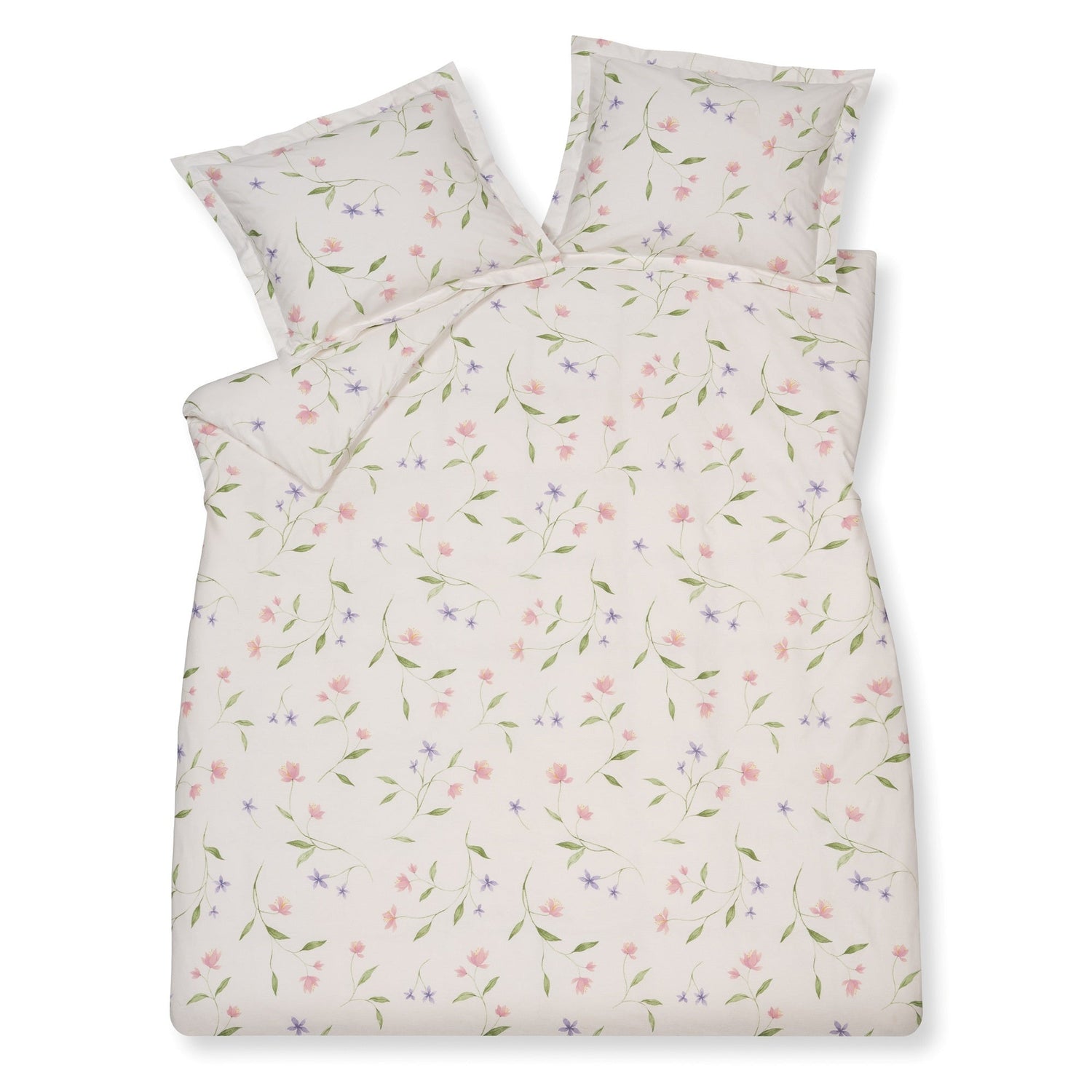 Soft Bloom Dekbedovertrek Off | 140 x 200|220 cm | Wit | Ivoor