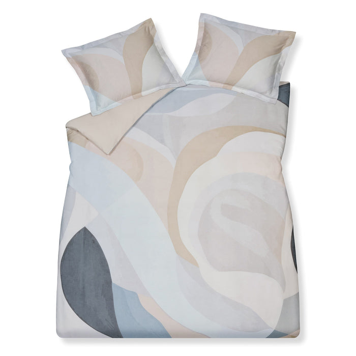 Elements Dekbedovertrek | 140 x 200|220 cm | Grijs | Beige | Blauw