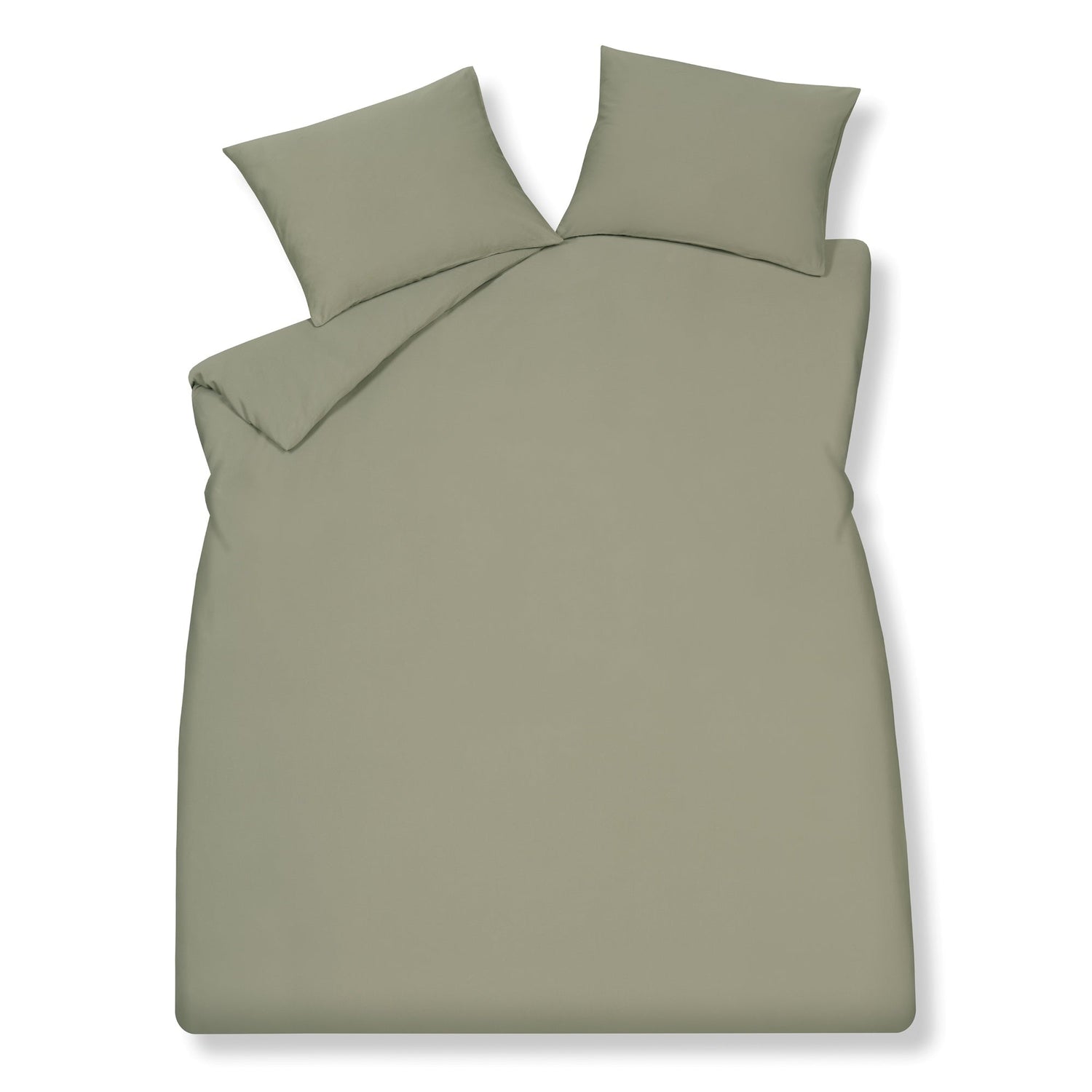Pure 84 Dekbedovertrek Thyme | 140 x 200|220 cm | Groen | Satijnkatoen
