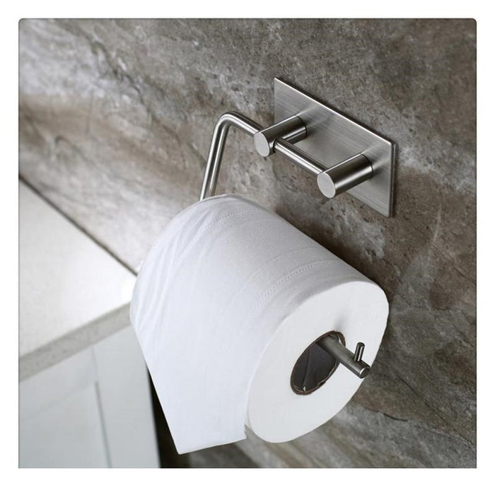 XIVADA WC rolhouder Mara - Rvs - Zelfklevend - 3m Tape - Zilver