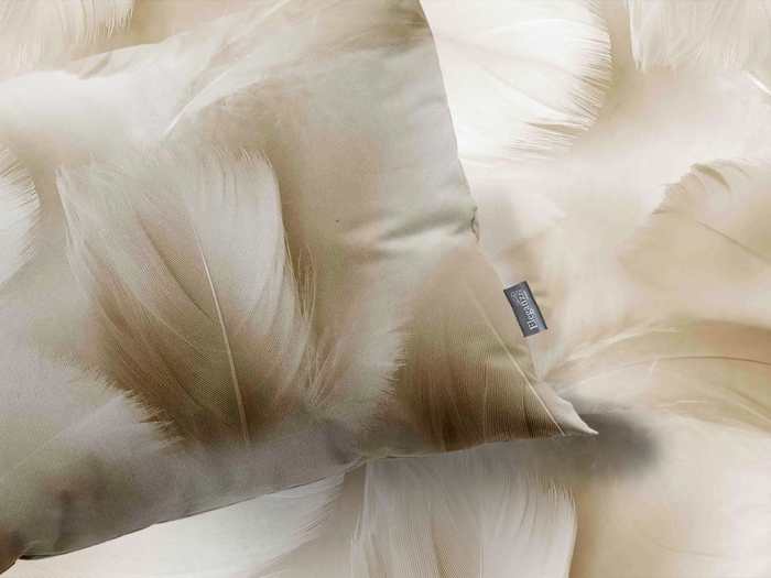 Eleganzzz Dekbedovertrek Micropercal Feathered Bliss - sandy beige