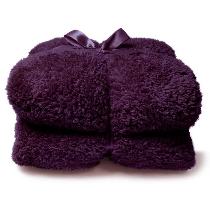 Unique Living - Plaid Teddy - 150x200cm - Dark Purple