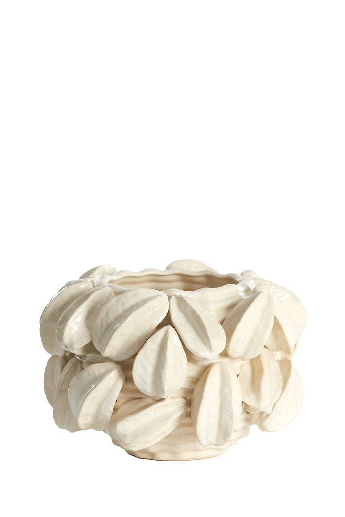 Light&living Vaas deco 33,5x33x23 cm CARAMBOLA keramiek crème