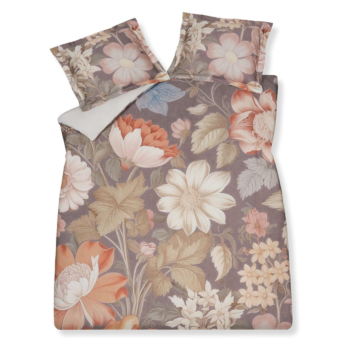 Vintage Bloom Dekbedovertrek | 240 x 200|220 cm | Bruin | Satijnkatoen