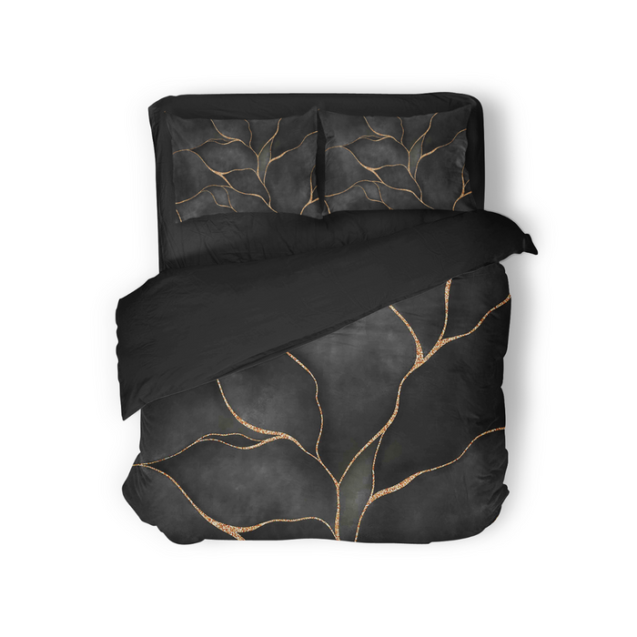 Eleganzzz Dekbedovertrek Micropercal Golden Currents - grey