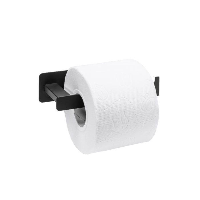 XIVADA WC rolhouder Nova - Zelfklevend - RVS - Plakstrip - Zwart