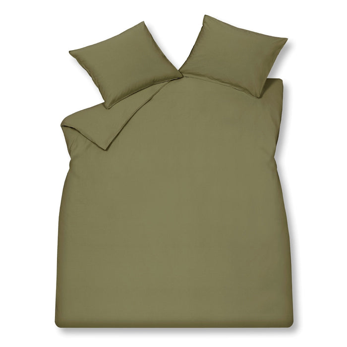 Washed Cotton Dekbedovertrek Martini Olive | 240 x 200|220 cm | Groen