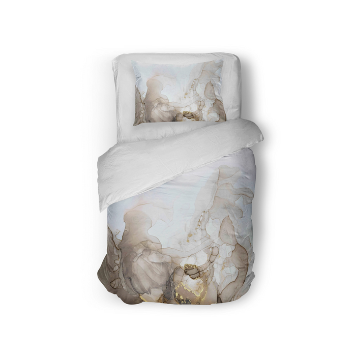 Eleganzzz Dekbedovertrek Micropercal Flowing Serenity - soft beige