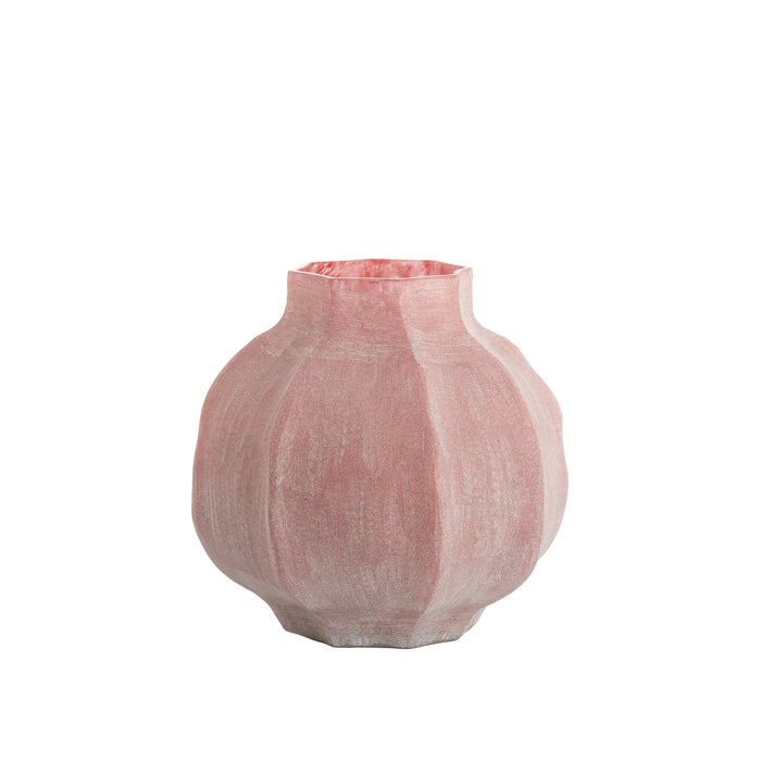 Light & Living Light&living Vaas Ø32,5x32 cm TEJEDA glas donker roze