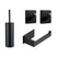 XIVADA Toilet accessoires set - 4 delig - Zonder boren - Rvs - Zwart