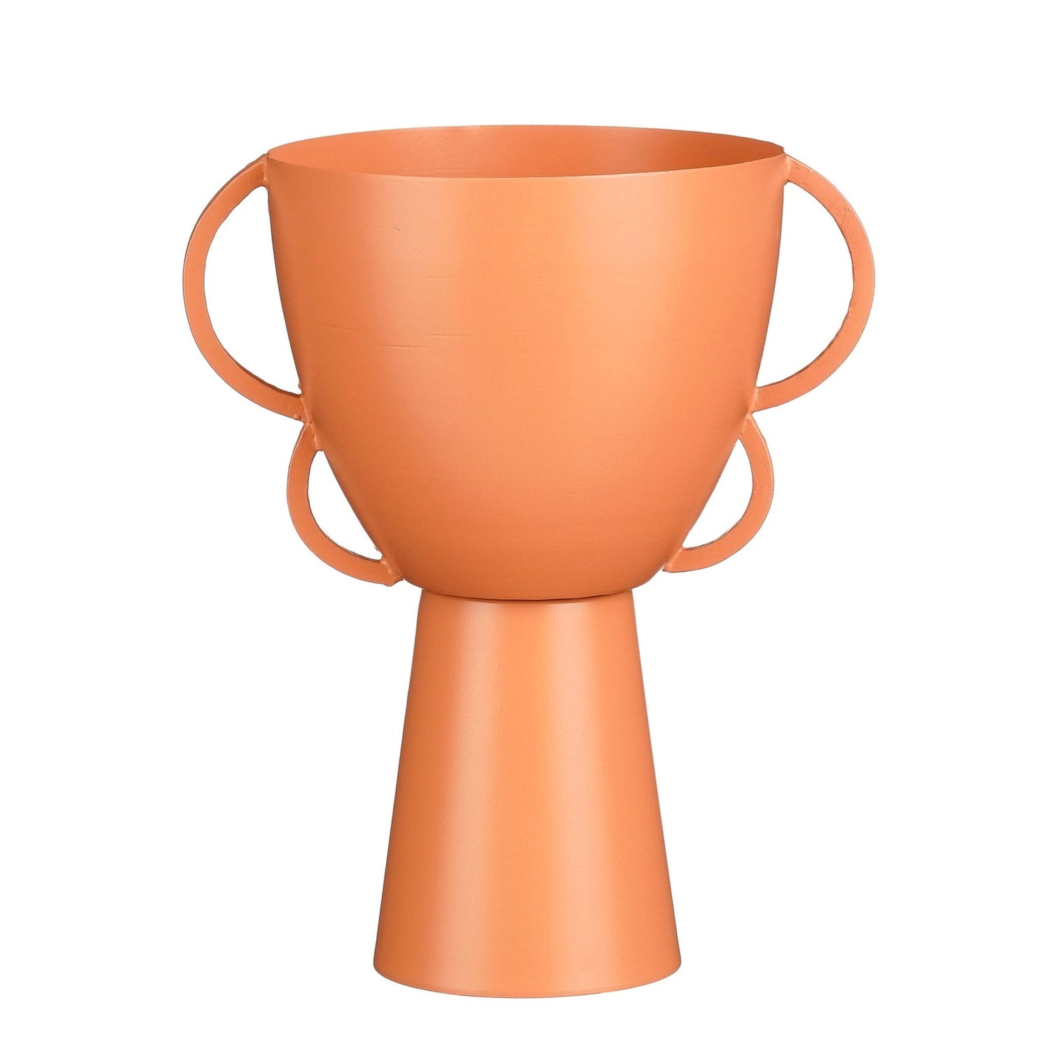 Mica Decorations Vaas Alica - 19x14x24 cm - Ijzer - Oranje