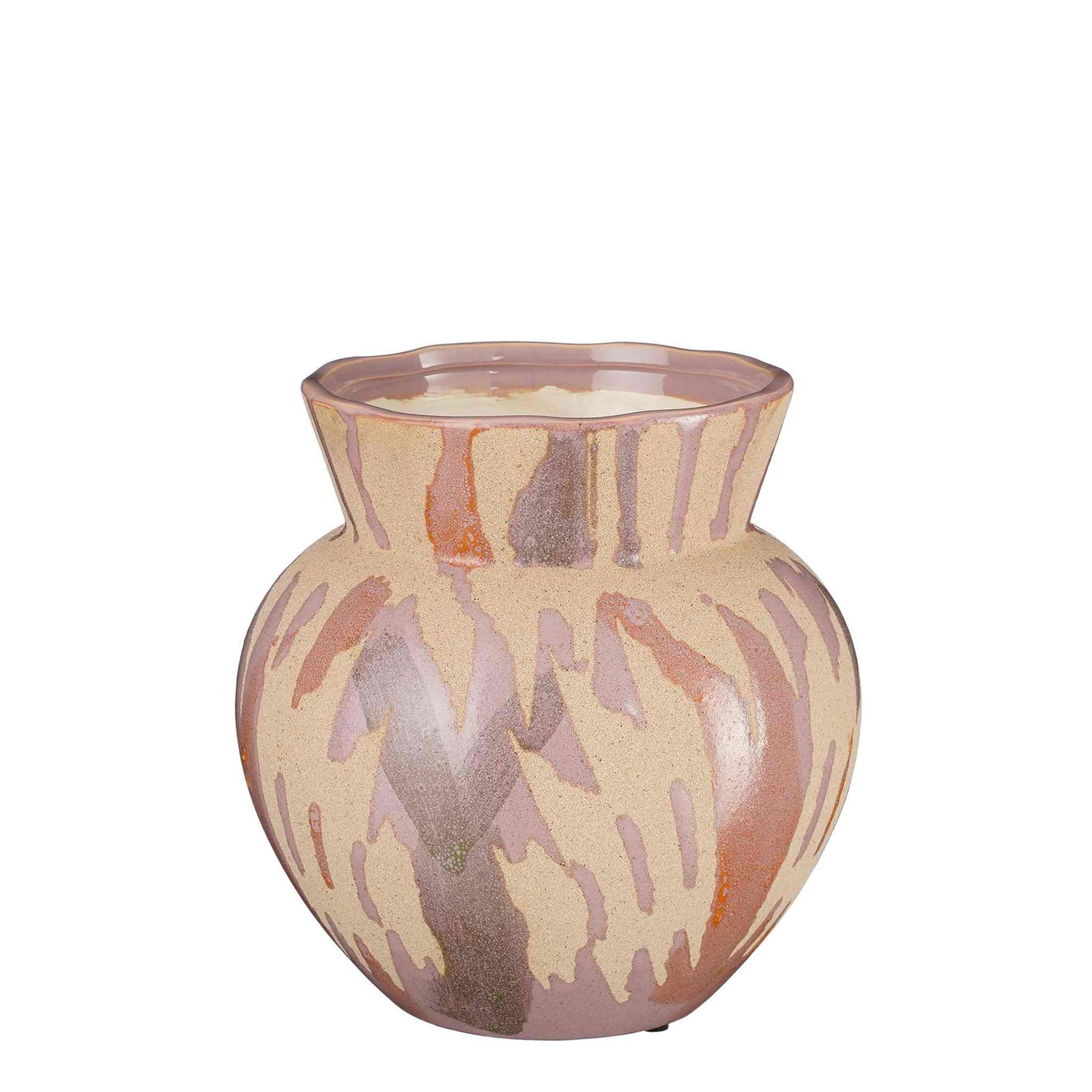 Mica Decorations Vaas Javi - 20.5x20.5x21 cm - Keramiek - Paars