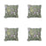 Madison - Sierkussen Donna green canvas eco - Ca. 50x50 cm - Set van 4