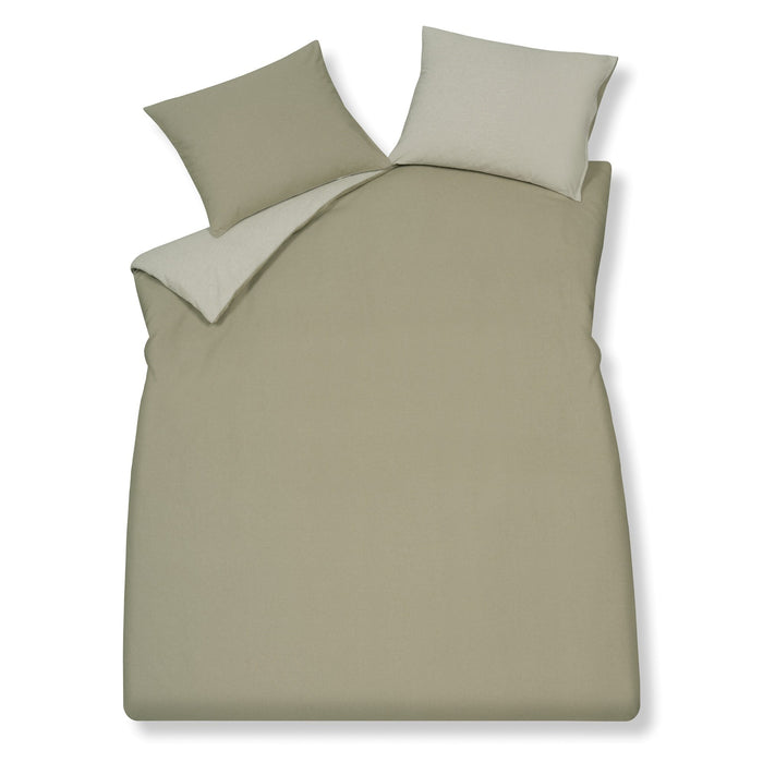 Home Livorno Dekbedovertrek Sage Green | 200 x 200|220 cm | Groen