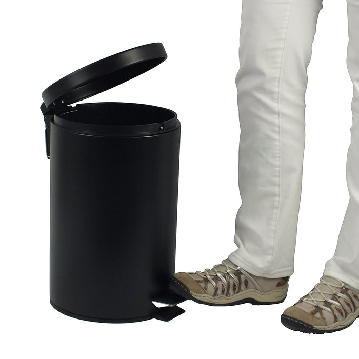 Kela - Afvalemmer Kilian RVS zwart, 12 L - Kela