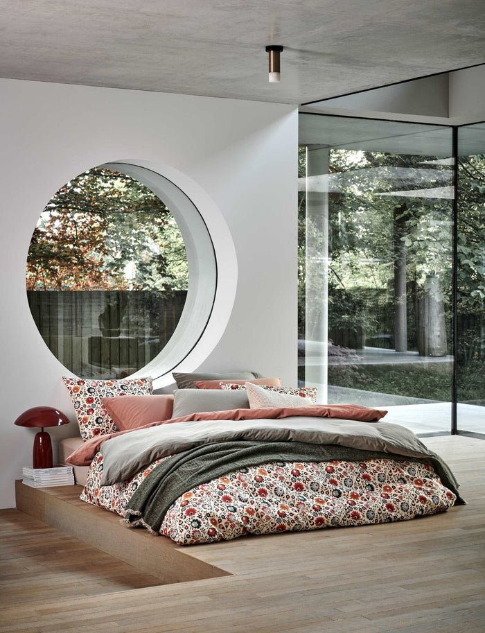 Pure 84 Dekbedovertrek Rose Dawn | 140 x 200|220 cm | Bruin | Roze