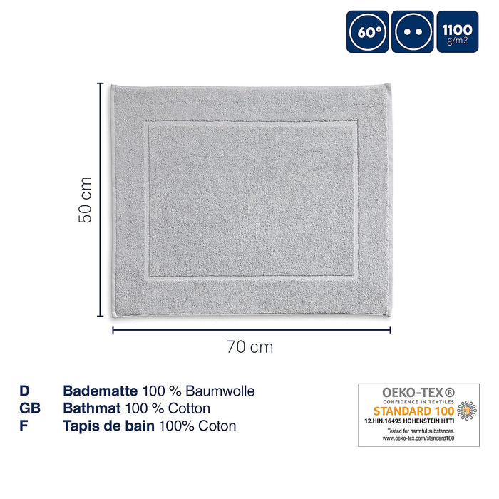 Kela Badkamer - Ladessa Badmat Silver Grey 70x50 cm