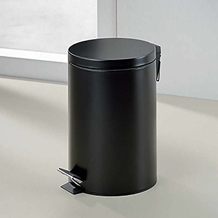 Kela - Afvalemmer Kilian RVS zwart, 12 L - Kela