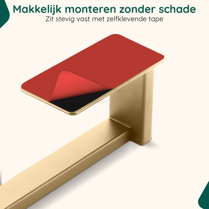 XIVADA WC rolhouder Luca - Zonder Boren - Rvs - Zelfklevend - Goud