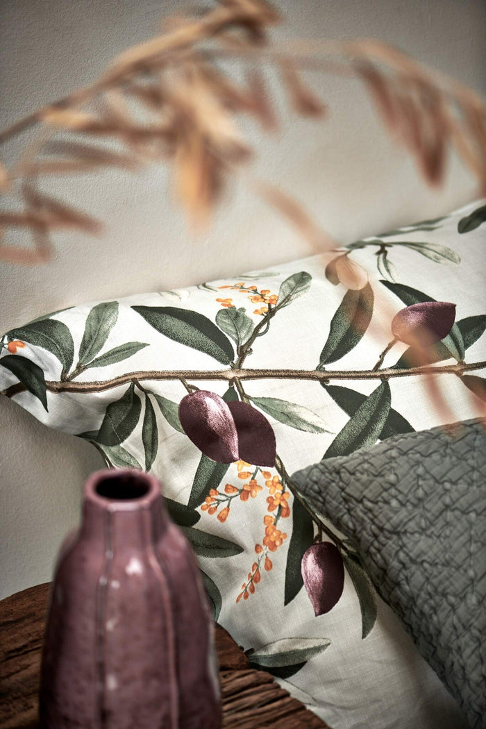 Olive Dekbedovertrek | 140 x 200|220 cm | Groen | Satijnkatoen