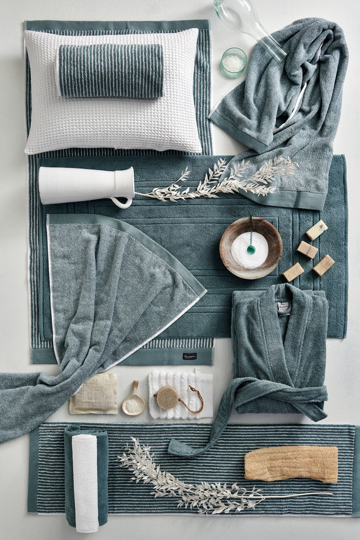 Handdoek Home Uni Pearl Blue | 90 x 180 cm | Blauw | Katoen