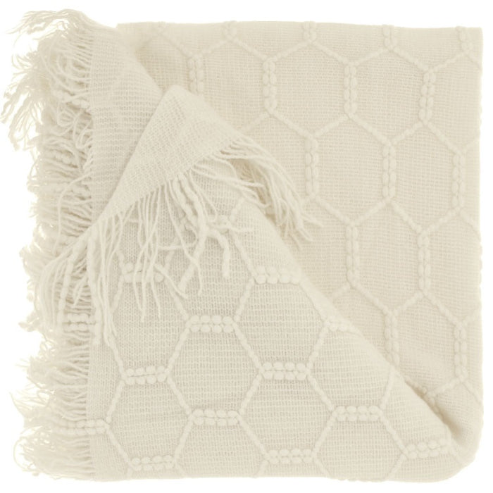 Unique Living - Plaid Fee - 127x152cm - Dove White