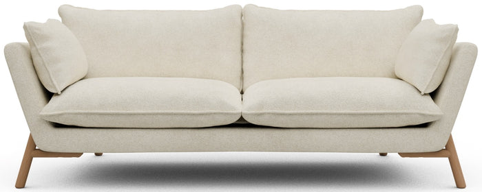 Kragelund Hasle 3-zits Bank Gebroken Wit Bouclé | Eiken