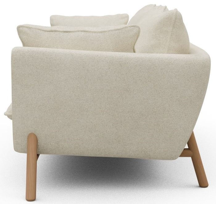 Kragelund Hasle 3-zits Bank Gebroken Wit Bouclé | Eiken