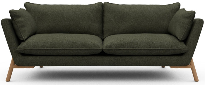 Kragelund Hasle 3-zits Bank Bosgroen Bouclé | Eiken