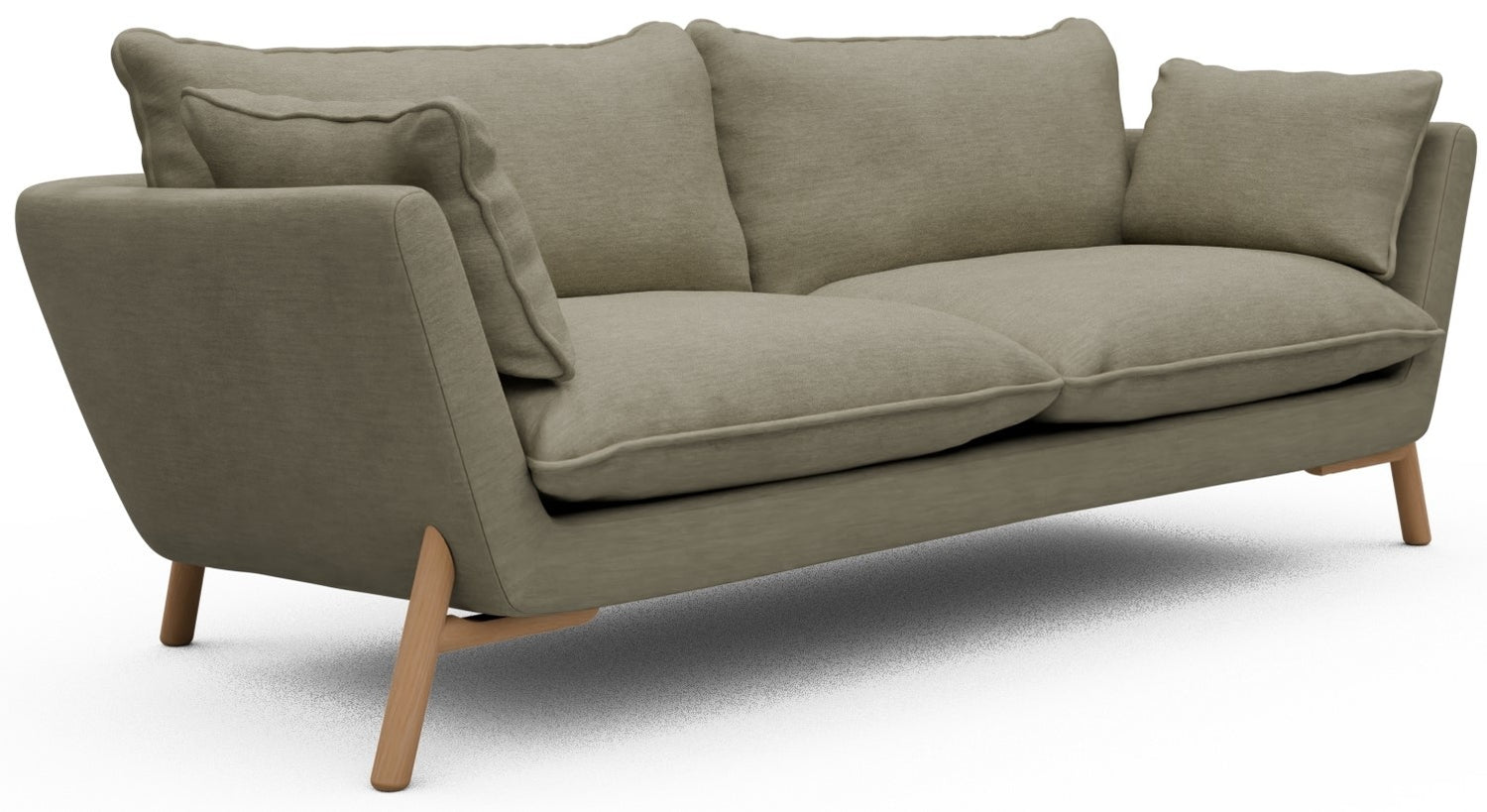 Kragelund Hasle 3-zits Bank Stoffig Zand | Eiken