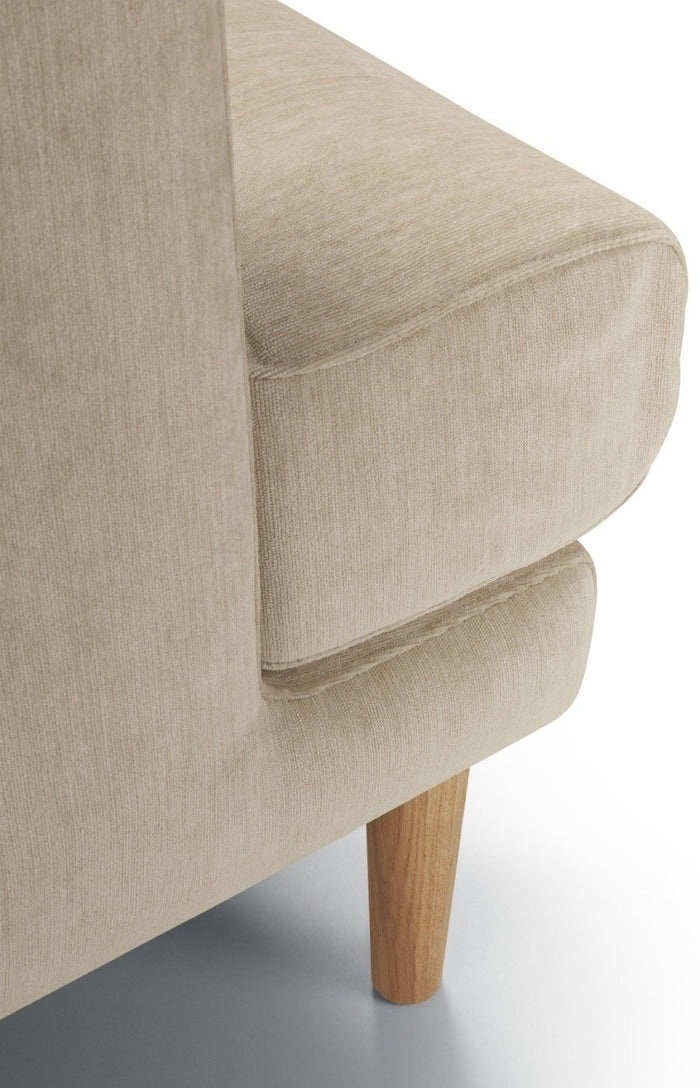 Sits Britt 3-Zits Bank + Chaiselongue Natur