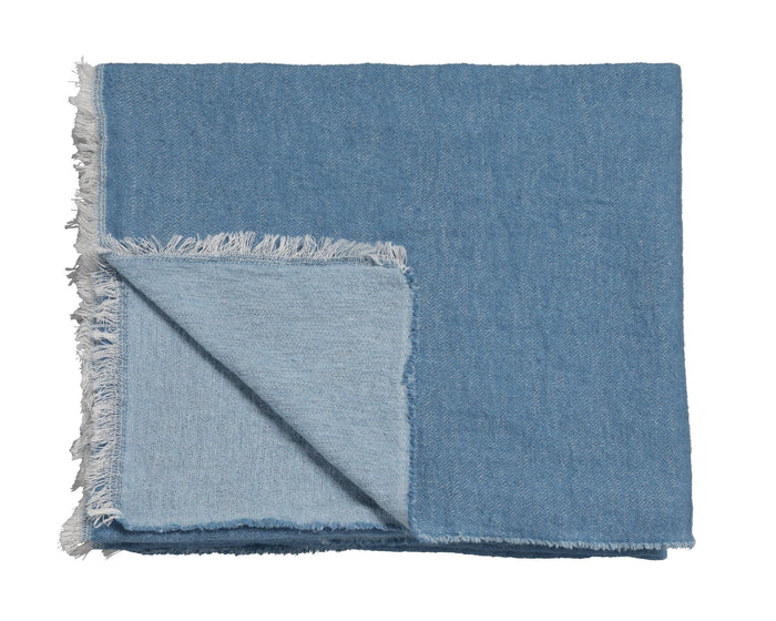 Home 83 Plaid Vintage Blue | 130 x 220 cm | Blauw | Katoen | Polyester