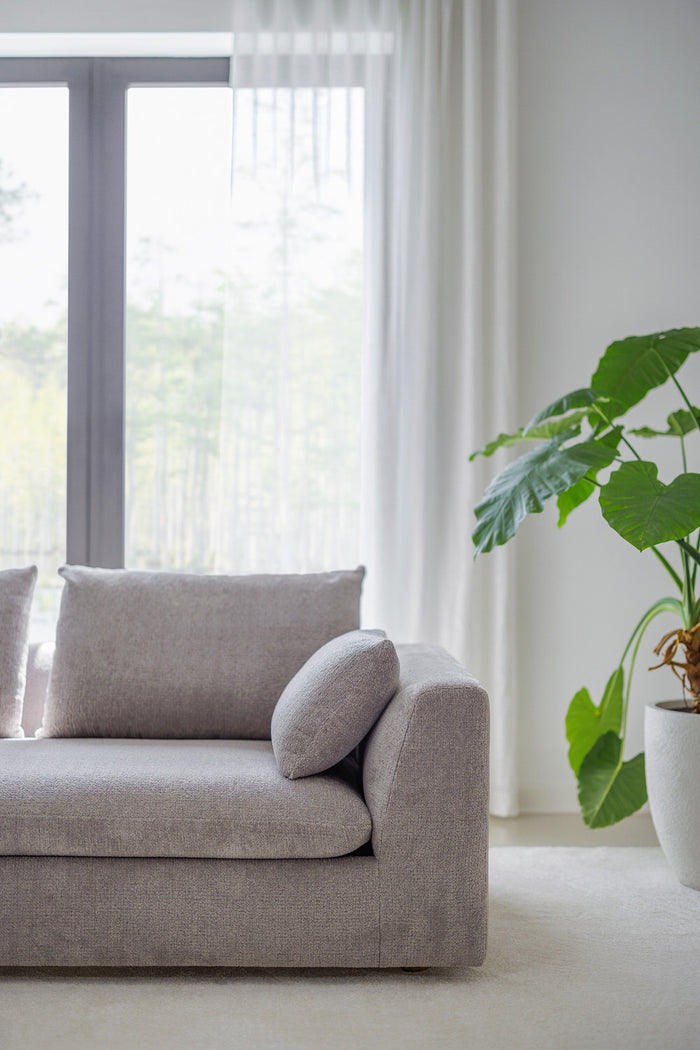 Sits Milou Lichtgrijs 3-zits Hoekbank met Tray Links