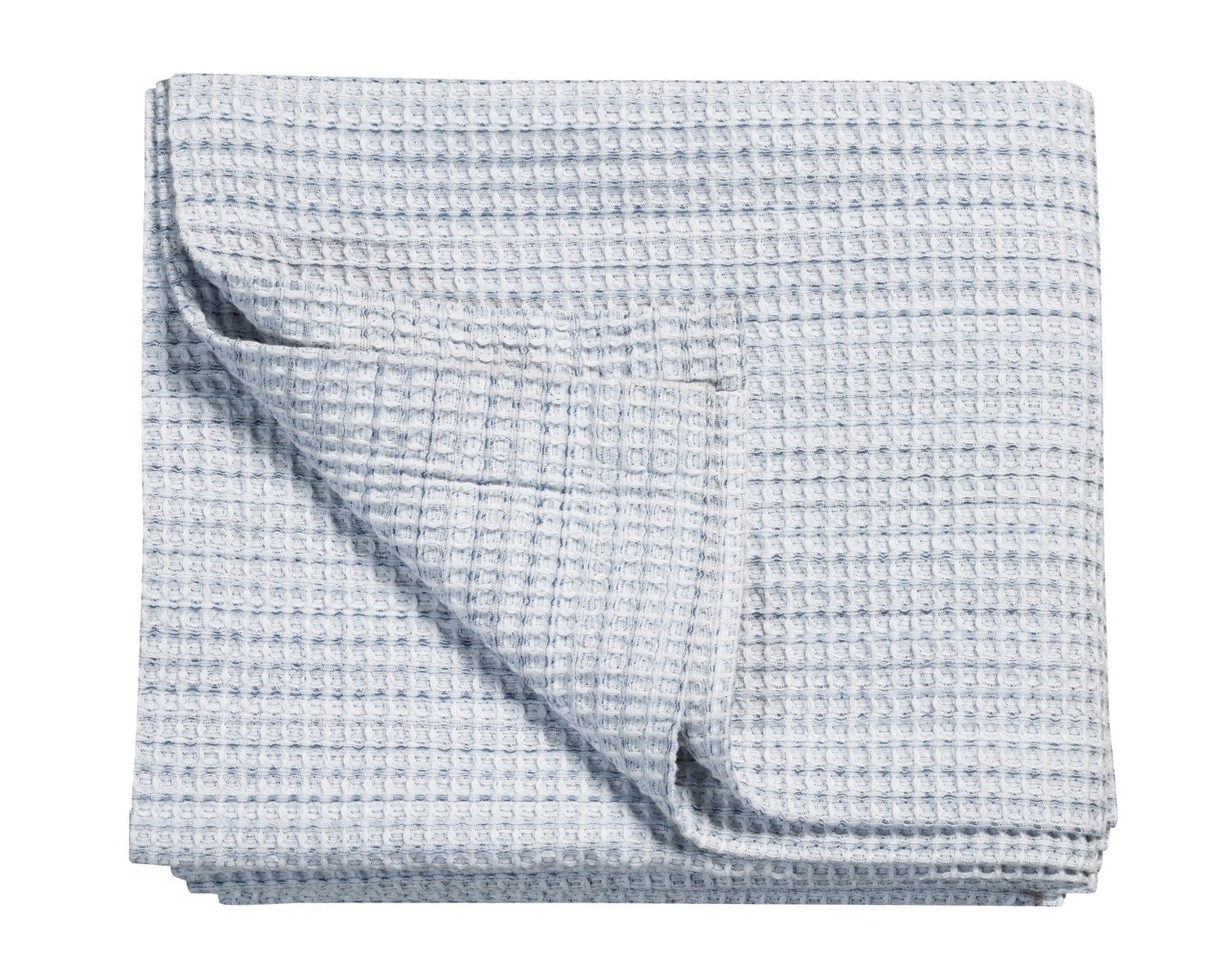 Bedsprei | Wafeldeken Pure 31 Faded Denim | 260 x 260 cm | Wit | Blauw