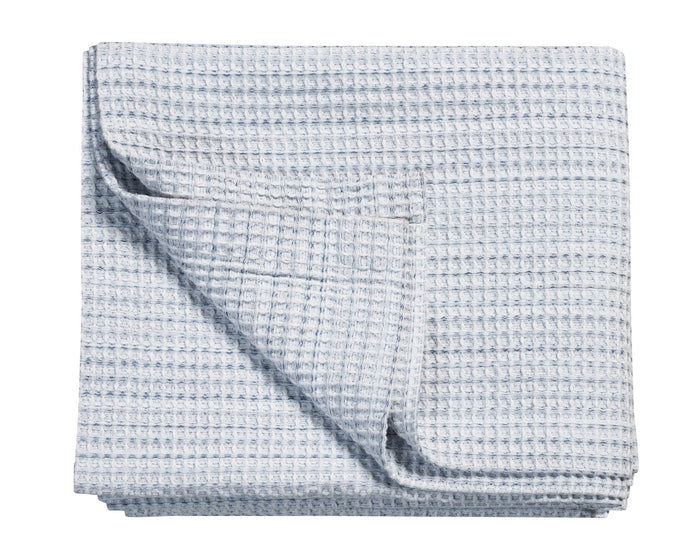 Bedsprei | Wafeldeken Pure 31 Faded Denim | 260 x 260 cm | Wit | Blauw