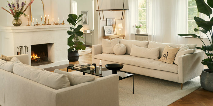 Sits Lill 3-zits Bank Ribstof Natur