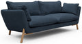 Kragelund Hasle 3-zits Bank Blauw Bouclé | Eiken