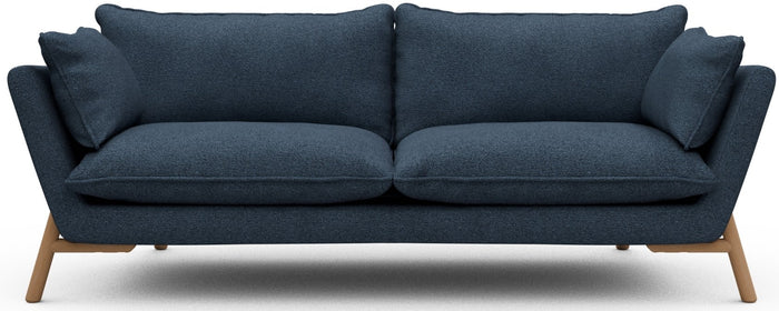 Kragelund Hasle 3-zits Bank Blauw Bouclé | Eiken