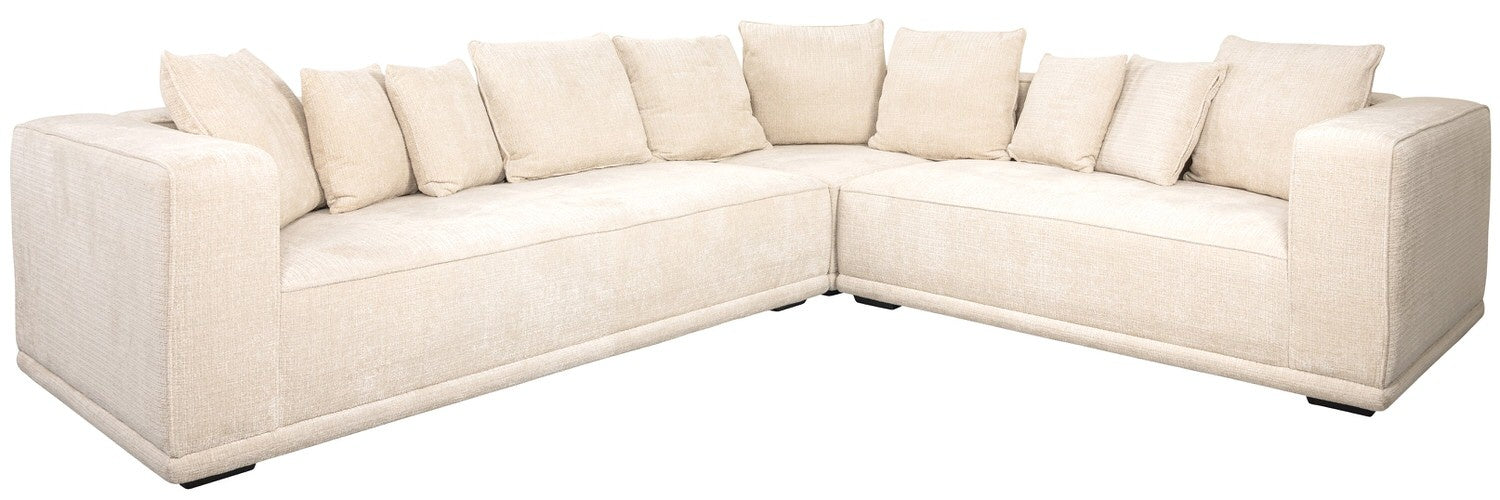 Richmond Interiors Lusso Beige Chenille Hoekbank