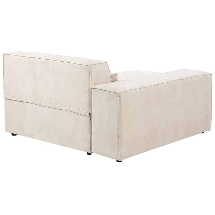 Beliani - HELLNAR - Hoekbank 3-zits - Beige - Rechtszijdig - Fluweel
